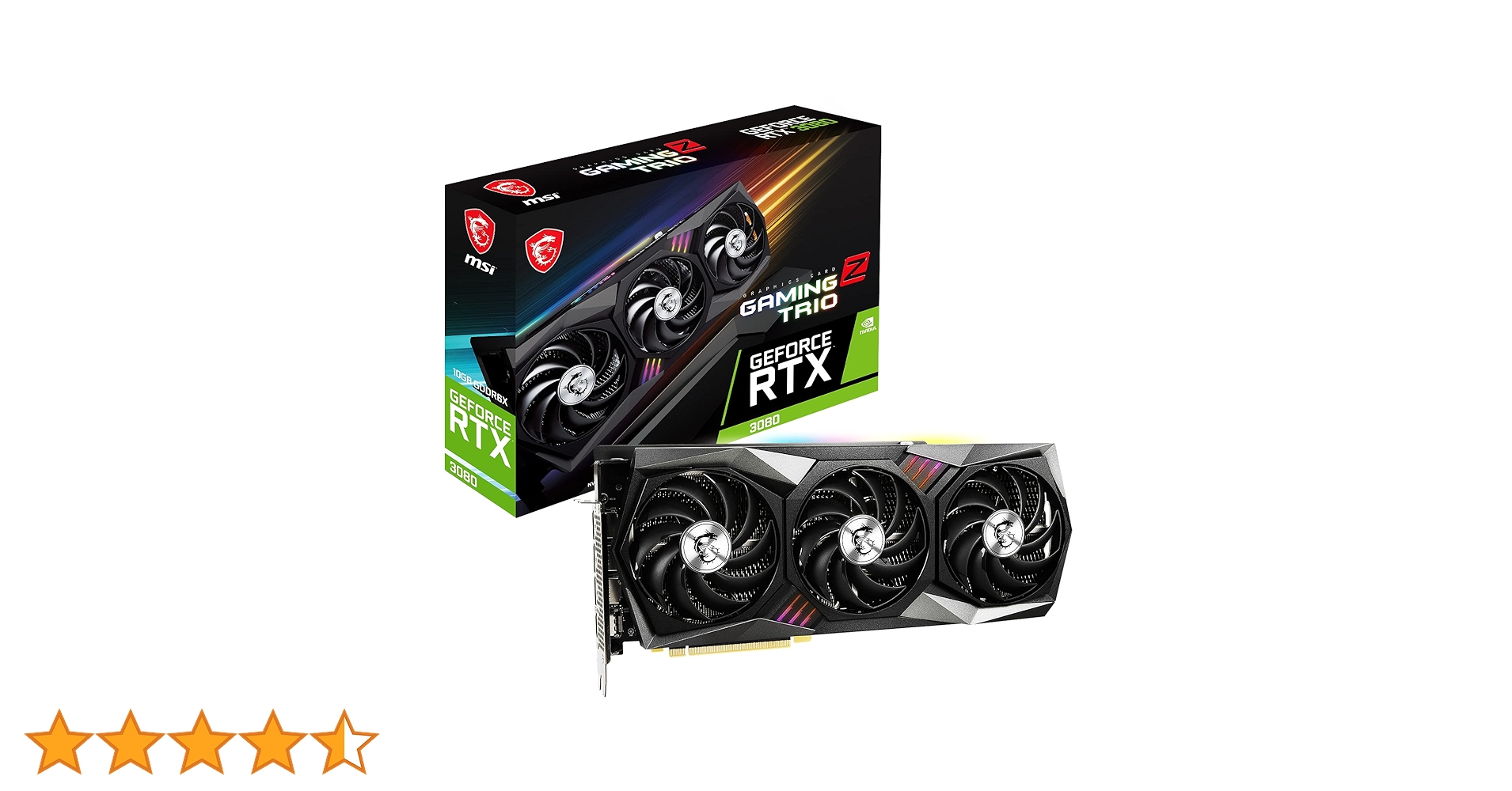 MSI GeForce RTX 3080 GAMING Z TRIO 10G LHR Gaming Graphics Card